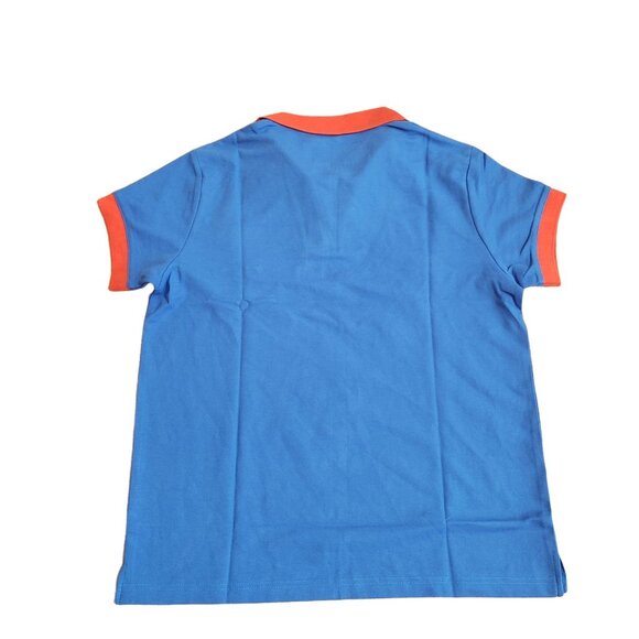 Lucid FC Blue Polo Shirt W/ Red Collar & Pocket Zipper Closure 100% Cotton Bold - Picture 8 of 8